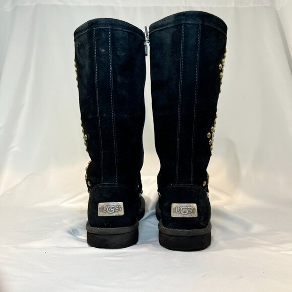 UGG Avondale Black Gold/Silver Studded Boots | Women's 8 - Picture 3 of 4